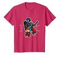 Features a cool spaceman astronaut in space playing his guitar, with bright colorful music sounds. This is great for anyone that loves space, the galaxy, planets, the moon, spaceships, or astronauts. Amazing present for a rock guitarist or electric g...