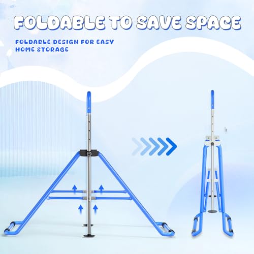 Image of Safly Fun Foldable Gymnastics Bar for Kids, Adjustable 35 inch-51 inch, Sturdy 145 lbs Capacity, Easy-to-Assemble, Gymnastics Equipment for Kids for Indoor /Outdoor Training