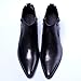 Santimon Men's Ankle Genuine Leather Dress Fashion Zipper Pointed Toe Casual Boots Black 10.5 US