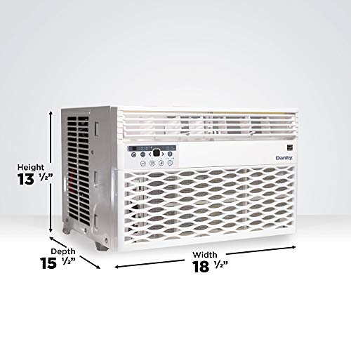 Danby Dac080Eb6Wdb 8,000 Btu Energy Star Window Air Conditioner, Programmable Timer, Led Display And Remote Control, Ideal For Rooms Up To 350 Square Feet, In White, 8000 #TOP1