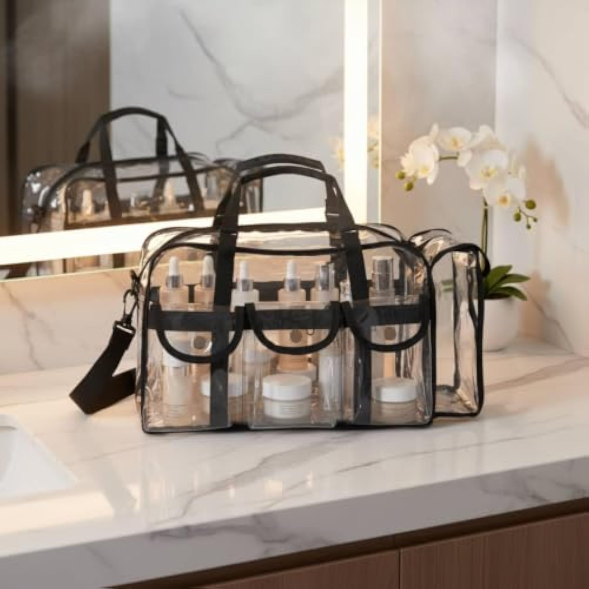 Waterproof Clear PVC Makeup Bag, Easy to Clean