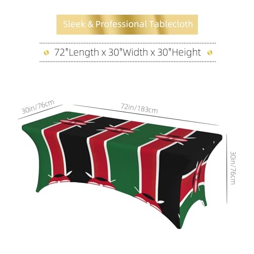 Housse de table extensible rectangulaire Kenya 1,8m élasthanne mariage fête