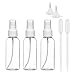 Produktbild Rosennie 3 Stück 50ml Sprühflasche Transparente Leer Sprühflasche Flüssiges Sprühspray Tragbare Plastikflasche Kosmetikflascher mit 2 Stroh und 2 Trichter Geeignet für Kosmetik Camping
