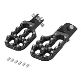 NICECNC Black Wide Offset Footpegs Footrests Compaible with BMW R1200GS /Adventure 2013-2018，62mm Anti-Slip Footrests, 5mm Back 8mm Lower，See Fitment