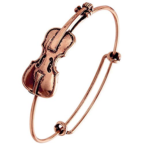 Image of Preppy Bracelets Music Lover Violin Stretch Bangle Bracelet Jewelry Gifts