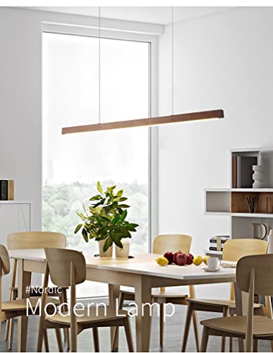 OOWOLF 40 W LED Hanglampen, gericht 4000 K, zacht wit licht, 110 cm, voor kantoor, woonkamer, eettafel, garage