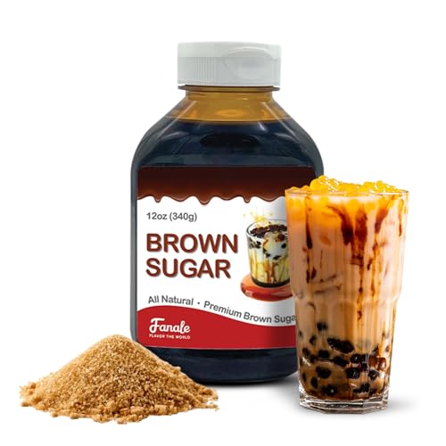 Fanale Premium Flavoring Concentrated Syrup for Bubble Tea 12 oz | Hand Crafted Brown Sugar Syrup | for Boba Tea, Smoothies, Slushes, Desserts | 12oz | SRP370-SP340