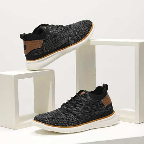 Bruno Marc Bruno Marc Men's Mesh Fabric Fashion Sneakers Casual Oxfords Lightweight Breathable Versatile Walking Shoes,Size 8.5,Black/Grey,ZERO-01