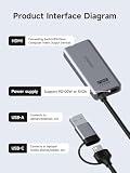 Hagibis Karta przechwytywania wideo USB 3.0 HDMI na USB/USB C 1080p HD 60 klatek na żywo i nagrywanie wideo audio Game Grabber MS2130 chip do przełącznika Xbox PS4/5 Transmisja na żywo, gry, streaming