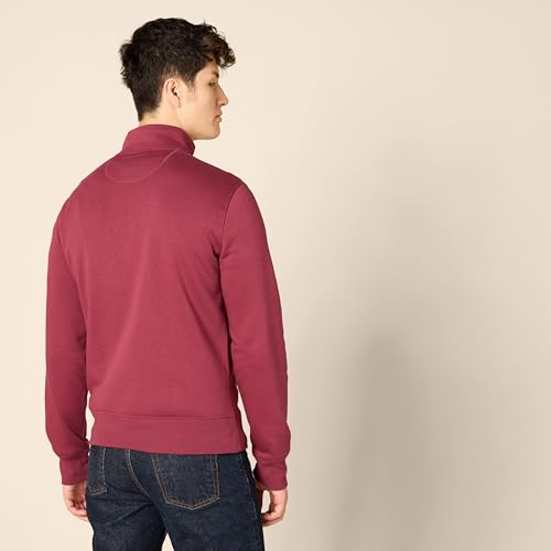 Image of Amazon Essentials Men's Standard Full-Zip Fleece Mock Neck Midweight Sweatshirt with Pockets