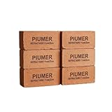 Piumer Ladrillos Refractarios de Cerámica, 11x4x22 cm, para Chimeneas y Barbacoas, 6 Unidades