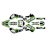 Kalair GFX Graphics Kit for Kawasaki KLX 110 (2002-2009) Spear Series Green Black 9 Mil-Dirt Bike Custom Racing Graphics Decals Stickers Kit, no-Plastics