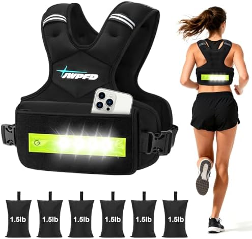 Adjustable Weighted Vest for Women Men, 6-15 Lbs/12-18 Lbs Ruckin...