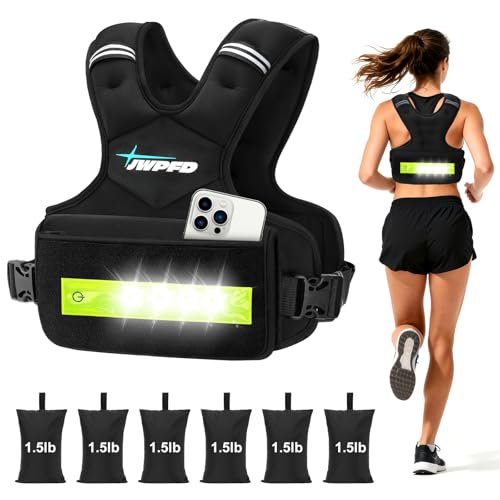 Adjustable Weighted Vest with LED Light Strips