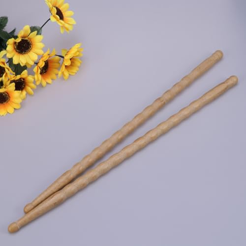 Baquetas de bambú ERINGOGO, 2 piezas, para práctica y actuación en batería, diseño ergonómico, agarre antideslizante, color caqui miniatura 7