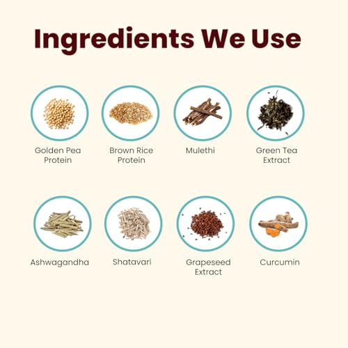 Image of Gytree Plant Protein Powder For Women | Vegan Dual Plant-Based Protein | 26 gram per serving of Pea & Brown Rice Protein | Plant Protein for Women (Cafe Mocha, 500g)