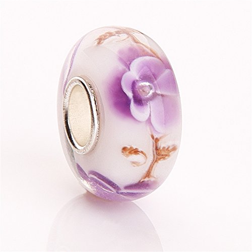 HYBEADS One Per Murano Glass Authentic 925 Sterling Silver Solid Core Charm Fits Pandora Chamilia Biagi Troll Beads Europen Style Bracelets