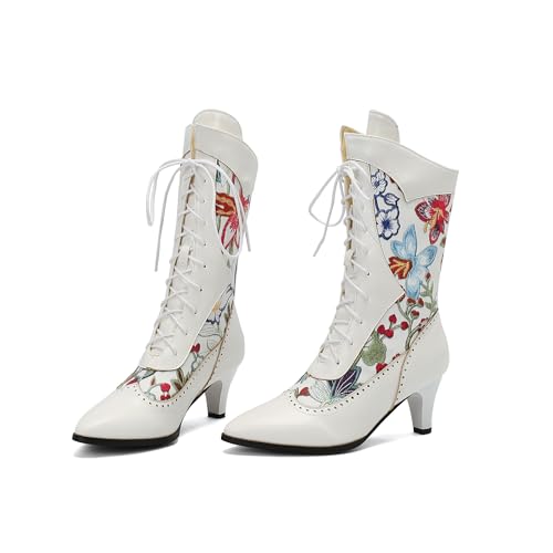 Bottines à lacet Bviennic talon chaton pointu du 34 au 46