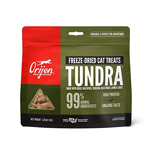 Orijen Tundra Freeze-Dried Cat Treats | Biologically Appropriate | 1.25Oz, Green/Tundra, Model:n/A #TOP20