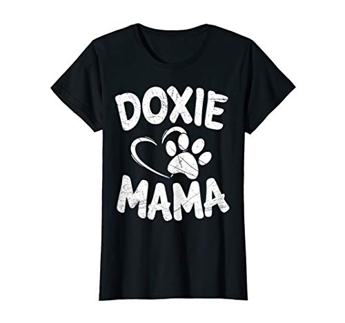 Womens Doxie Mama T-Shirt Dog Mom Dachshund Weiner Owner Gifts Tee