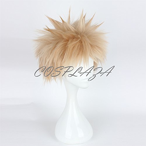 Cosplaza Cosplay Wig Short Lt. Blonde Mixed Pink Hair Men Anime Hair Synthetic Wigs #TOP3