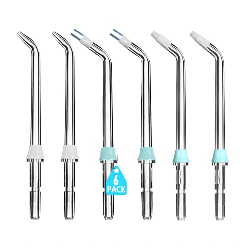 ORALION Water Flossers, Irrigatori Orali Accessori Compatibile con Tutti Gli Idropulsori Waterpik. (2 Classic Jet Tips & 2 Ortodontic Tips & 2 Placche Seeker Tips).