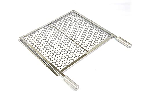 Grelha Moeda Inox Chapa Grossa C/Aba 47x43 Churrasco GML550