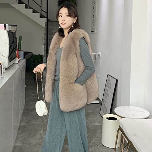 Vrouw Bont Casual Vesten Vrouwelijke Herfst Lente Bontkraag Vest Dames Mouwloze Nep Bontjassen Vest Jassen - Image 5