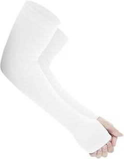 Sheux UV Sun Protection Arm Sleeves for Men & Women, UPF 50 Arm Cover for Biking, Cricket, Cycling, Golf, Outdoor Sports Hand Sleeve with Thumb Nylon Sun Protection