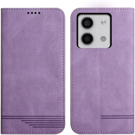 Rostsant Etui ochronne do smartfona Samsung Galaxy A54 5G, etui z poliuretanu do Galaxy A54 5G, portfel magnetyczny, etui ochronne do Samsung Galaxy A54 5G, fioletowe