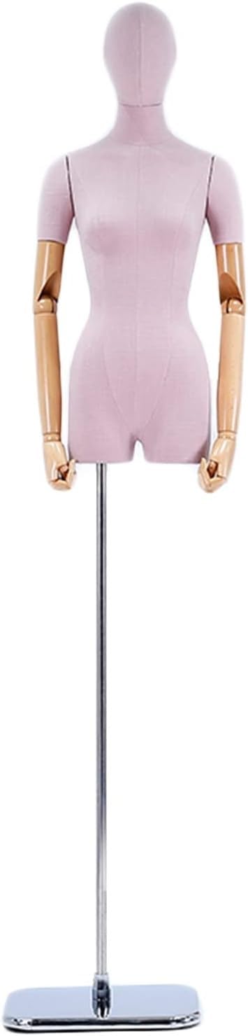 CONGRUI Female Mannequin Torso Body Adjustable Height Clothing Store Dummy Model Dress Form for Window Display