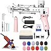 ZOWWFAST Tufting Gun Kit with Carpet Trimmer & Yarn & Tufting Cloth, Rug Tufting Kit for High-Speed Weaving of Carpets,Rug Gun Machine Kit DIY Tools Pink
