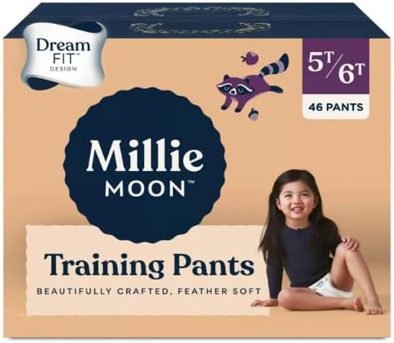 Millie Moon Training Pants, Size 5T-6T, 46 Count (Pack of 1)