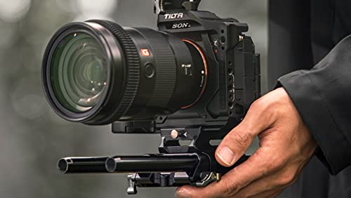Image of Tilta Half Cage Pro Kit Compatible with Sony a7R V, with Mount Accessories via NATO, Cold Shoe and 1 /4 inch-20 Threads with Locating Pins | TA-T46-B (Black)