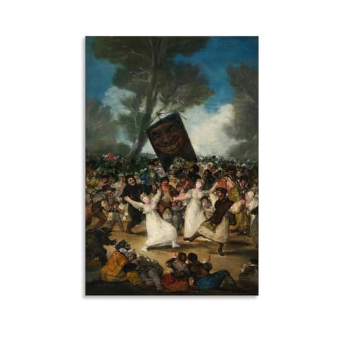 Genérico Francisco De Goya El Entierro De La Sardina Láminas Y Cuadros De Pared Decoraciones Murales Para Salón Y Dormitorio Unframe-style 12x18inch(30x45cm)