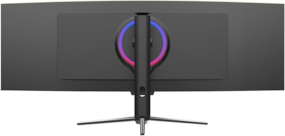 GAMEPOWER DQ49 inch Curved Ultrawide Gaming Monitor, 1Ms, 120Hz Refresh Rate, 32:9, DQHD, 5K 5120x1440p, R1800, 99% sRGB, HDR400, DisplayPort, HDMI, FreeSync, Gsync, Height - Tilt Adjustable