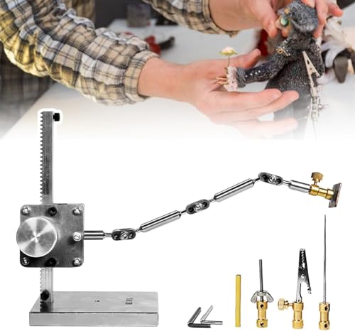 WLYPE Professional Stop Motion Armature Kit with 5 Connectors & 25cm Stainless Steel Arm,Lift Bracket for Seamless Character Movement in Animation Videos,Supports 150-300g Payload(H:26cm)