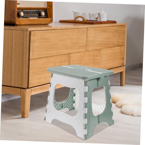 Tabouret pliant en plastique léger et compact couleur vert nature - 3