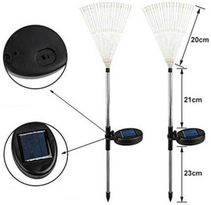 TDA Solar Firework Light Outdoor Garden Decorative Solar Lights Stake Fireworks Stars for Walkway Pathway Backyard Landscape Decoration (Warm-White (2 Pack))