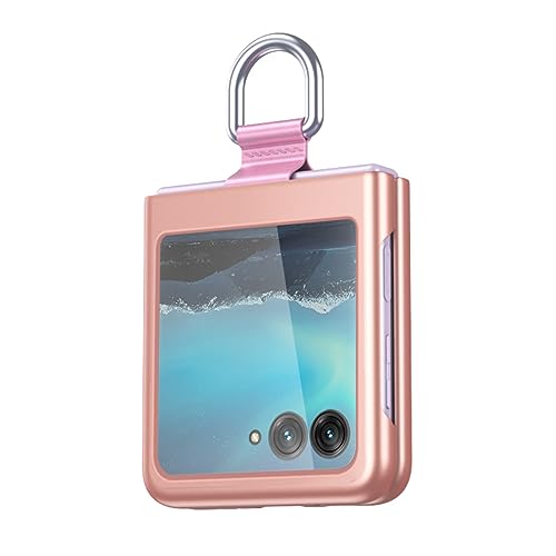 UPLAY Stilvoll Hülle für Motorola Razr 40 Ultra, Superdünn Stoßfest Handyhülle mit Ring, Prämie Hart PC Matt Tragbar Falten Kratzfest Schutzhülle.Gold