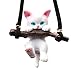 Voiture Pendentif CréAtif Mignon Branche Chat Pendentif RéTroviseur De Voiture Mignon Chat D'Escalade DéCoration De Voiture,Pendentif RéTroviseur