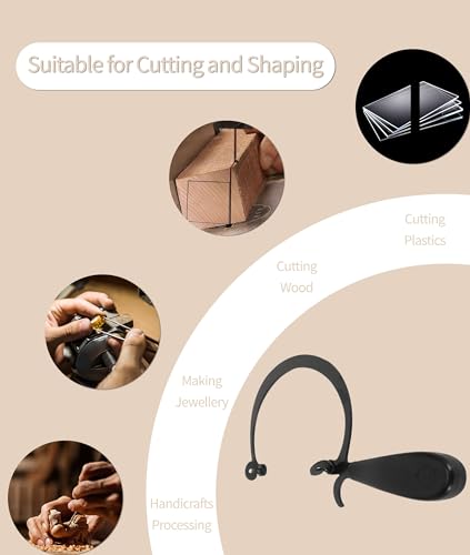 Juwelier-Sägerahmen, Schmuck-Bügelsägen-Griffwerkzeug, Gebogener Kappsägerahmen mit Schwarzem Griff, C-förmiger Sägerahmen ohne Sägeblatt für Holzbearbeitung, Handwerkswerkzeuge,