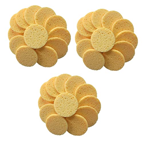 Housoutil 3sets Cotton Balls for Face Makeup Removal Pads Soft Round Pads Face Cleaning Skin-friendly Makeup Sponges 20pcs*3