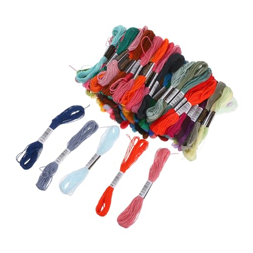 Housoutil Fil à Broder Pour Point De Croix Fil à Coudre Coloré Découpable Fournitures De Point De Croix Main Travail Manuel Et Couture Domestique
