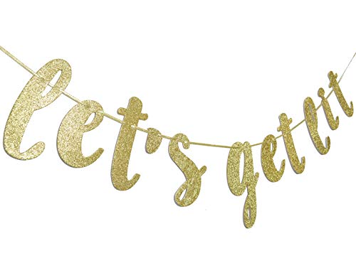 Let's Get Lit Banner for Christmas New Years Wedding Engagement Bachelorete Party Decorations Sign Gold Glitter 2 Let's Get Lit Banner for Christmas New Years Wedding Engagement Bachelorete Party Decorations Sign Gold Glitter - Image 3