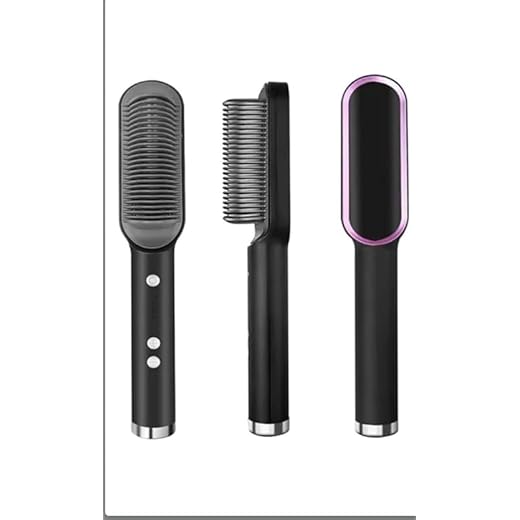 Escova Alisadora de Cabelo Secadora 5 em 1 Bivolt Tecnologia Ionica Temperatura Ajustável Cerdas de Cerâmica