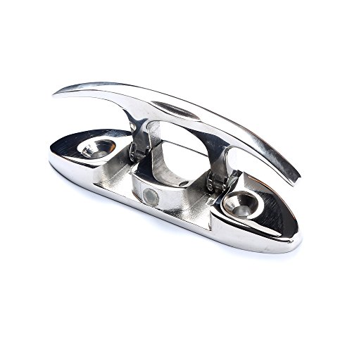 image for Mxeol Folding Boat Cleat Flip Up Cleats Dock Stainless Steel 4-1/2 Inc