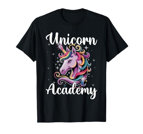Unicorn Academy Enchanting Graphic Logo T-Shirt