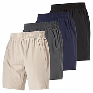 Ultra Performance Mens Workout Gym Shorts Men Casual 4 Pack Quick Dry Men’s Athletic Running Shorts for Men 7 Inch Inseam