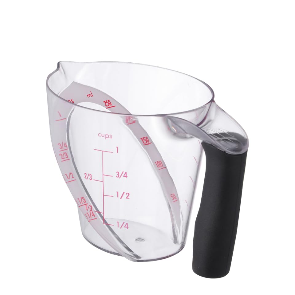 Vaso medidor plástico de 1 taza 250 ml con asa miniatura 1